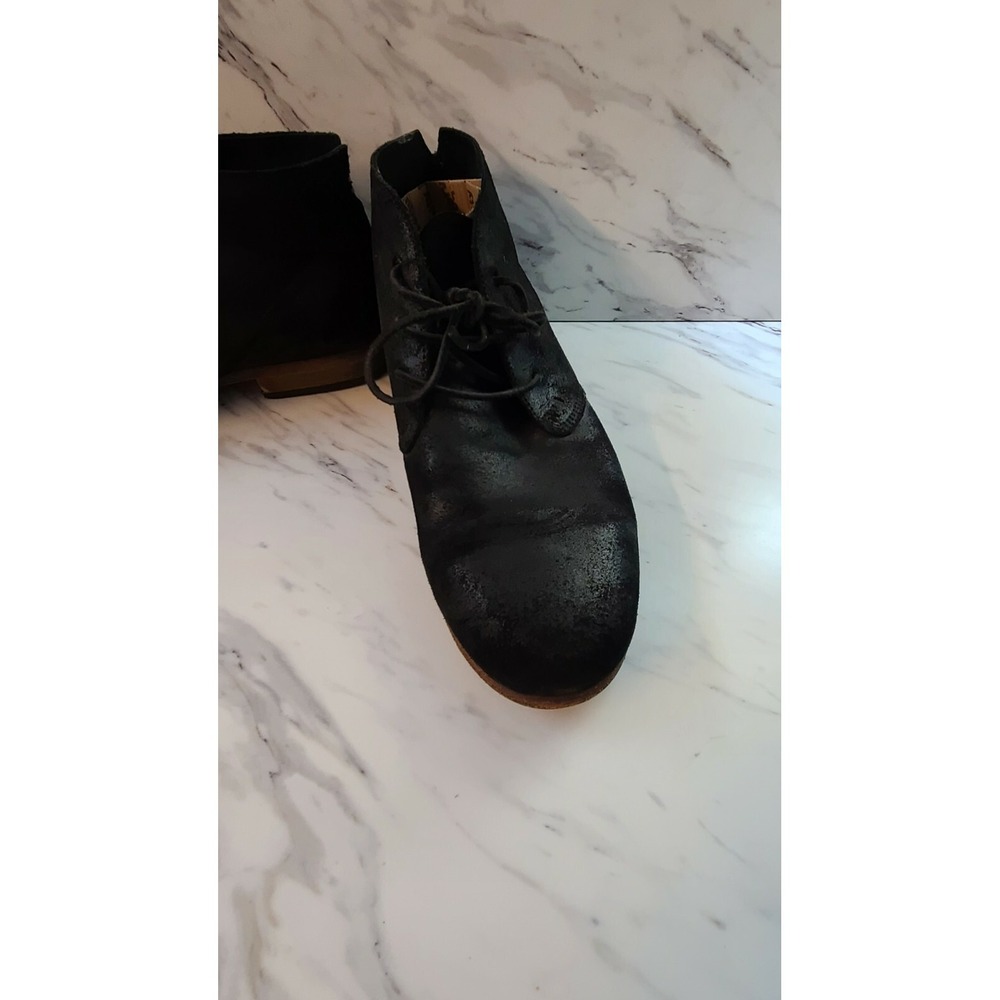 Diesel mens sz 44‎ suede lace up Chukka boots black distress  A@7